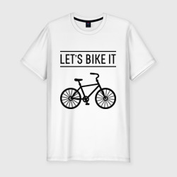 Мужская футболка хлопок Slim Let's bike it
