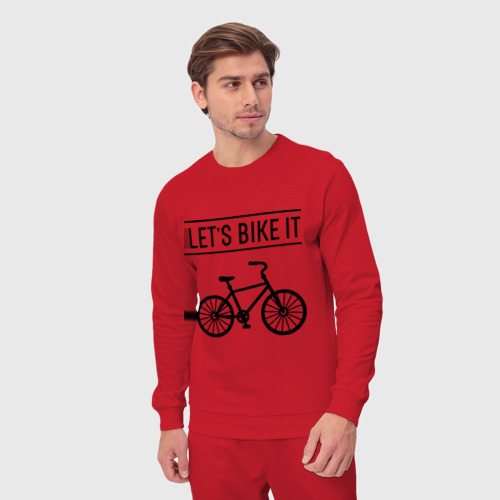 Мужской костюм хлопок Let's bike it, цвет красный - фото 5