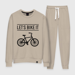 Женский костюм хлопок Let's bike it