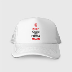 Кепка тракер с сеткой Keep calm and Forza Milan