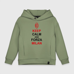 Детское худи Oversize хлопок Keep calm and Forza Milan