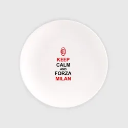 Тарелка Keep calm and Forza Milan