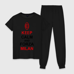 Женская пижама хлопок Keep calm and Forza Milan