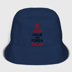 Женская панама хлопок Keep calm and Forza Milan