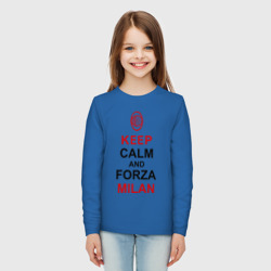 Детский лонгслив хлопок Keep calm and Forza Milan - фото 2