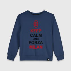 Детский свитшот хлопок Keep calm and Forza Milan