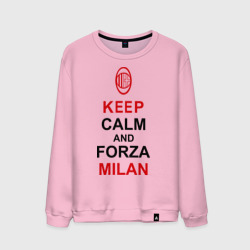 Мужской свитшот хлопок Keep calm and Forza Milan