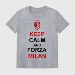 Мужская футболка хлопок Keep calm and Forza Milan