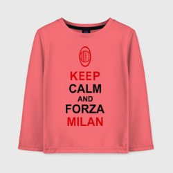 Детский лонгслив хлопок Keep calm and Forza Milan