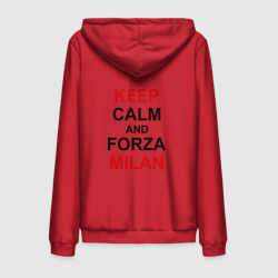 Мужская толстовка на молнии хлопок Keep calm and Forza Milan