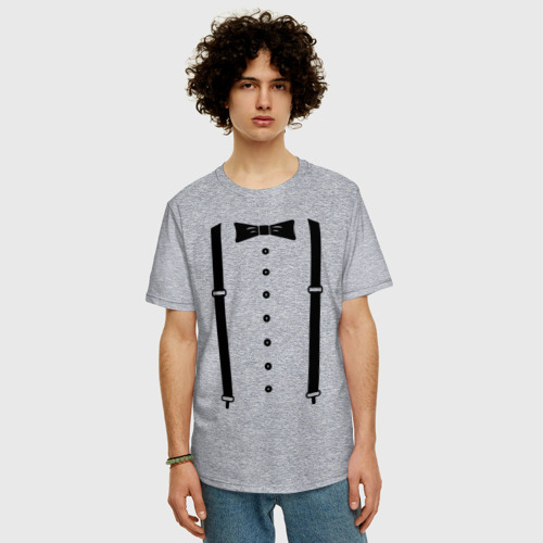 Мужская футболка хлопок Oversize Gentleman, цвет меланж - фото 3