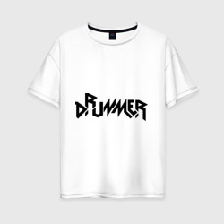 Женская футболка хлопок Oversize Drummer