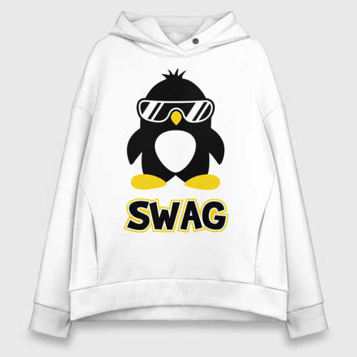 Женское худи Oversize хлопок Swag Penguin