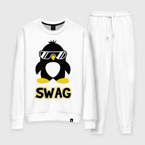 Женский костюм хлопок Swag Penguin, цвет белый