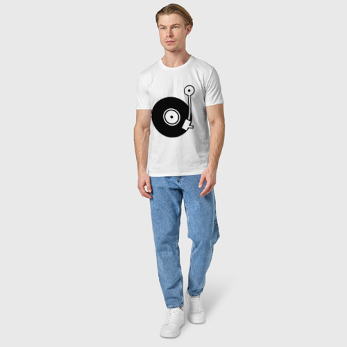 Мужская футболка хлопок Vinyl Mix, цвет белый - фото 5