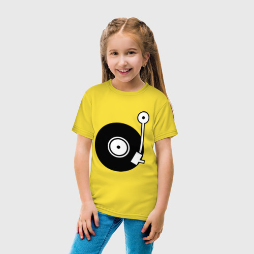 Детская футболка хлопок Vinyl Mix, цвет желтый - фото 5