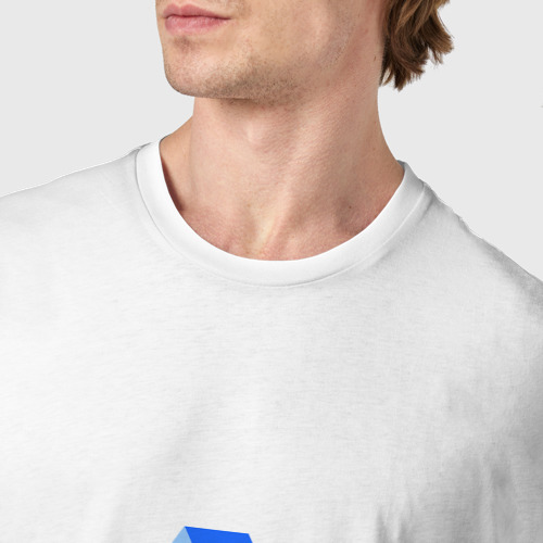 Мужская футболка хлопок Visual Illusion, цвет белый - фото 6