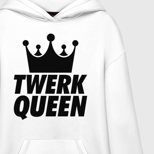 Худи SuperOversize хлопок Twerk Queen, цвет белый - фото 3