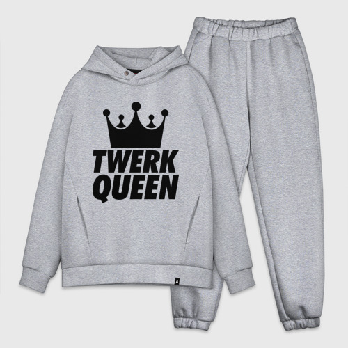 Мужской костюм oversize хлопок Twerk Queen, цвет меланж