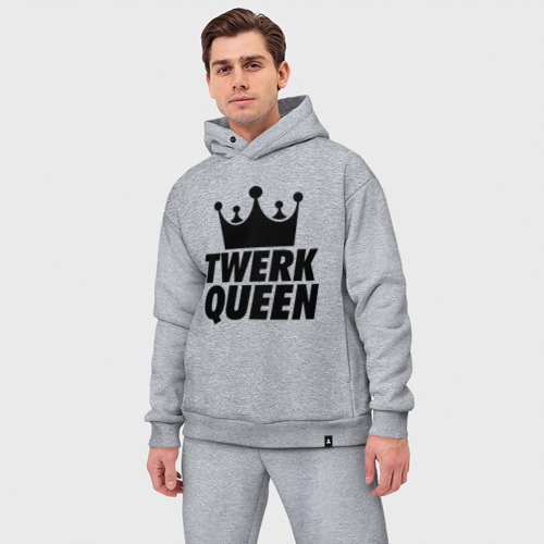 Мужской костюм oversize хлопок Twerk Queen, цвет меланж - фото 3