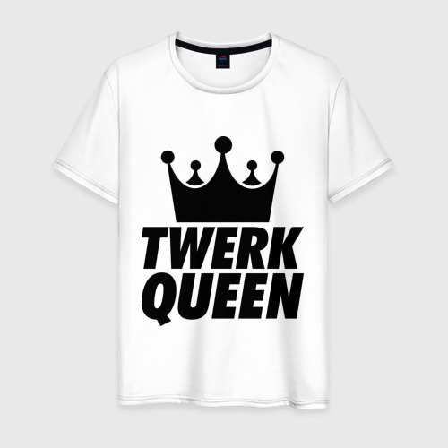 Мужская футболка из хлопка с принтом Twerk Queen, вид спереди №1