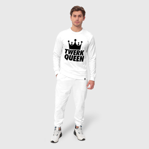 Мужской костюм хлопок Twerk Queen, цвет белый - фото 3