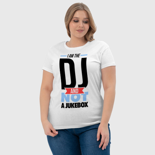 Женская футболка хлопок A im the DJ - фото 6