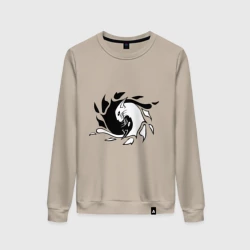 Женский свитшот хлопок Инь-Янь коты