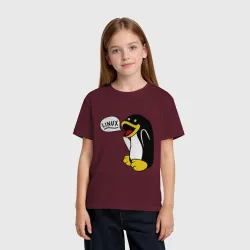 Детская футболка хлопок Пингвин: Linux - фото 2