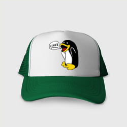 Кепка тракер с сеткой Пингвин: \"Linux\"