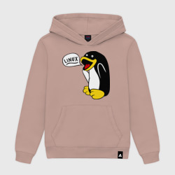 Женская толстовка хлопок Пингвин: Linux