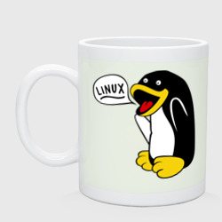 Кружка керамическая Пингвин: \"Linux\"