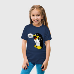 Детская футболка хлопок Пингвин: \"Linux\" - фото 2