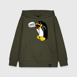 Детская толстовка хлопок Пингвин: Linux