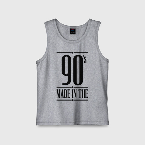 Детская майка хлопок Made in the 90s, цвет меланж