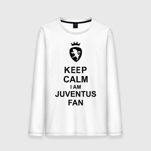 Мужской лонгслив хлопок keep calm I am juventus fan