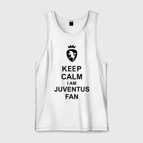 Мужская майка хлопок keep calm I am juventus fan