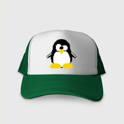 Кепка тракер с сеткой Битовый пингвин Linux