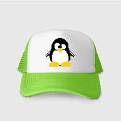 Кепка тракер с сеткой Битовый пингвин Linux