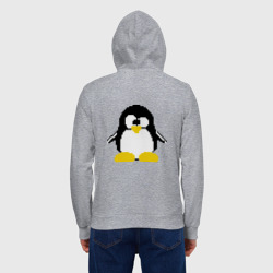Мужская толстовка на молнии хлопок Битовый пингвин Linux - фото 2