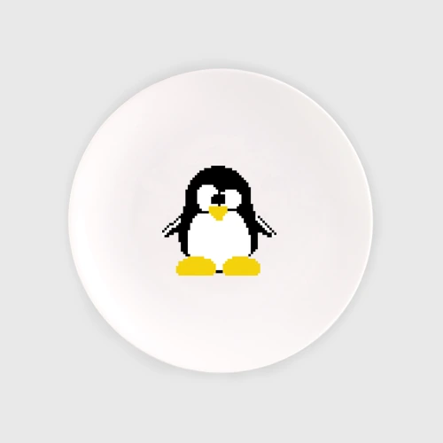Тарелка Битовый пингвин Linux