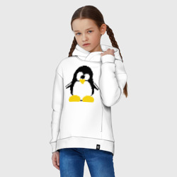 Детское худи Oversize хлопок Битовый пингвин Linux - фото 2