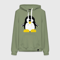 Женская толстовка хлопок Битовый пингвин Linux