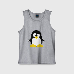 Детская майка хлопок Битовый пингвин Linux