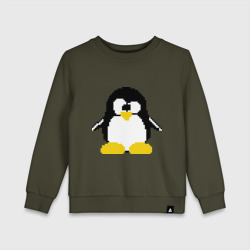 Детский свитшот хлопок Битовый пингвин Linux