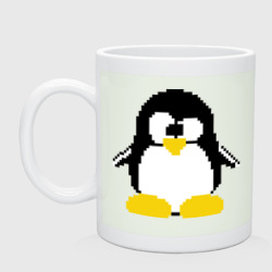 Кружка керамическая Битовый пингвин Linux