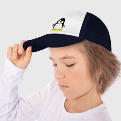 Детская кепка тракер Битовый пингвин Linux - фото 2