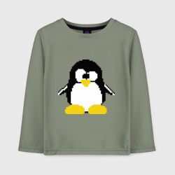Детский лонгслив хлопок Битовый пингвин Linux