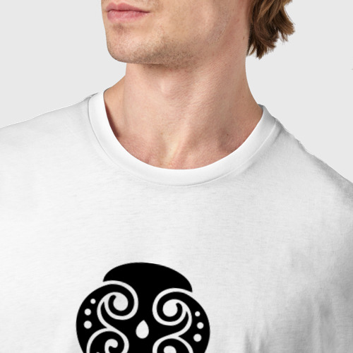 Мужская футболка хлопок с принтом Молись Ктулху, фото #4