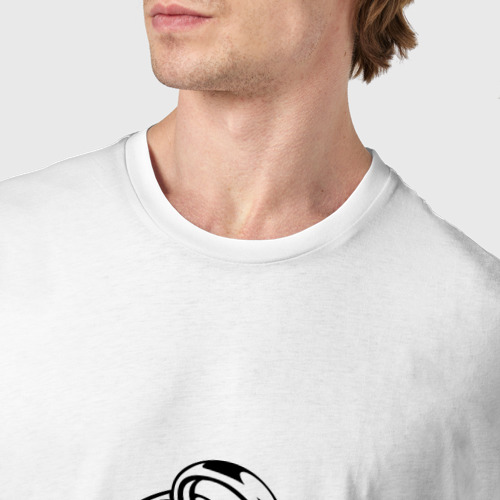 Мужская футболка хлопок Женат на Нине, цвет белый - фото 6